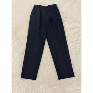 jones new york women navy blue 100% wool pants size 12